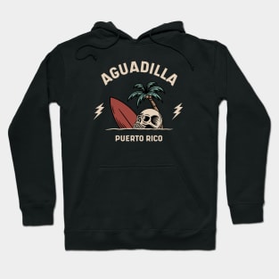 Vintage Surfing Aguadilla, Puerto Rico Hoodie